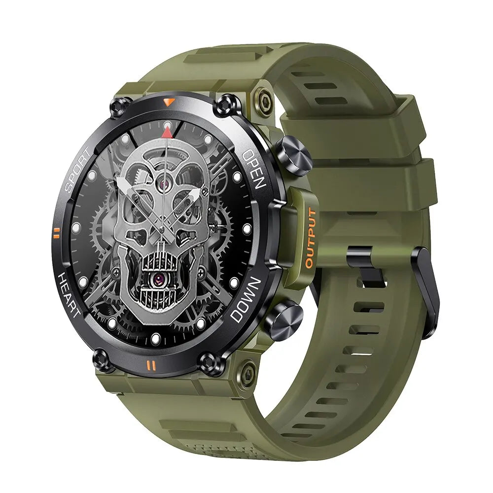 Eway MEVADEN MD56 smart watch with black strap and digital display showing time and health tracking features.