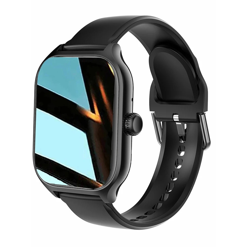 Eway UXEX smart watch with sleek black band and digital display, showcasing modern wearable technology.