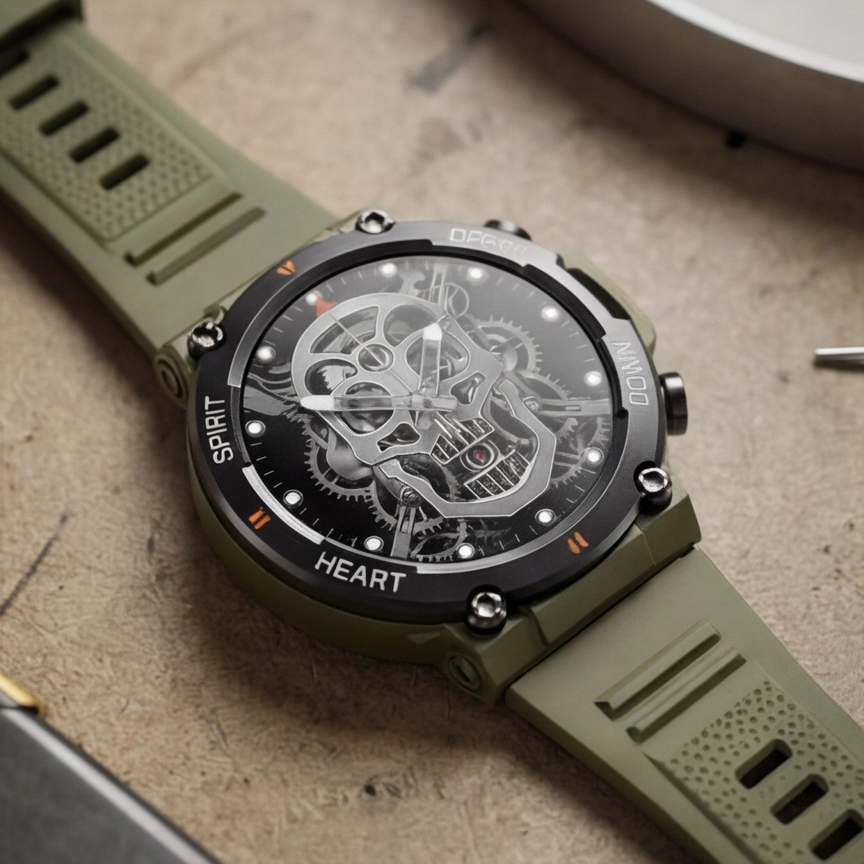 Eway MEVADEN MD56 smart watch with black strap, digital display, and fitness tracking features.