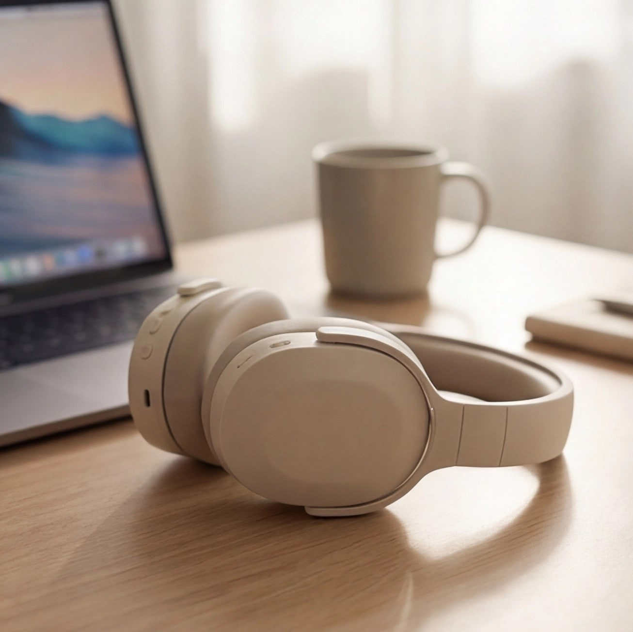 Wireless AyeBeau earphones by Eway with sleek black design, in-ear style with charging case visible.
