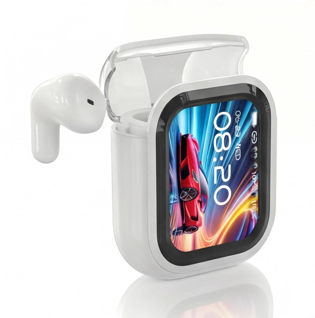 Wireless HTC earphones by Eway featuring sleek design, in-ear style with adjustable ear tips for comfortable listening.