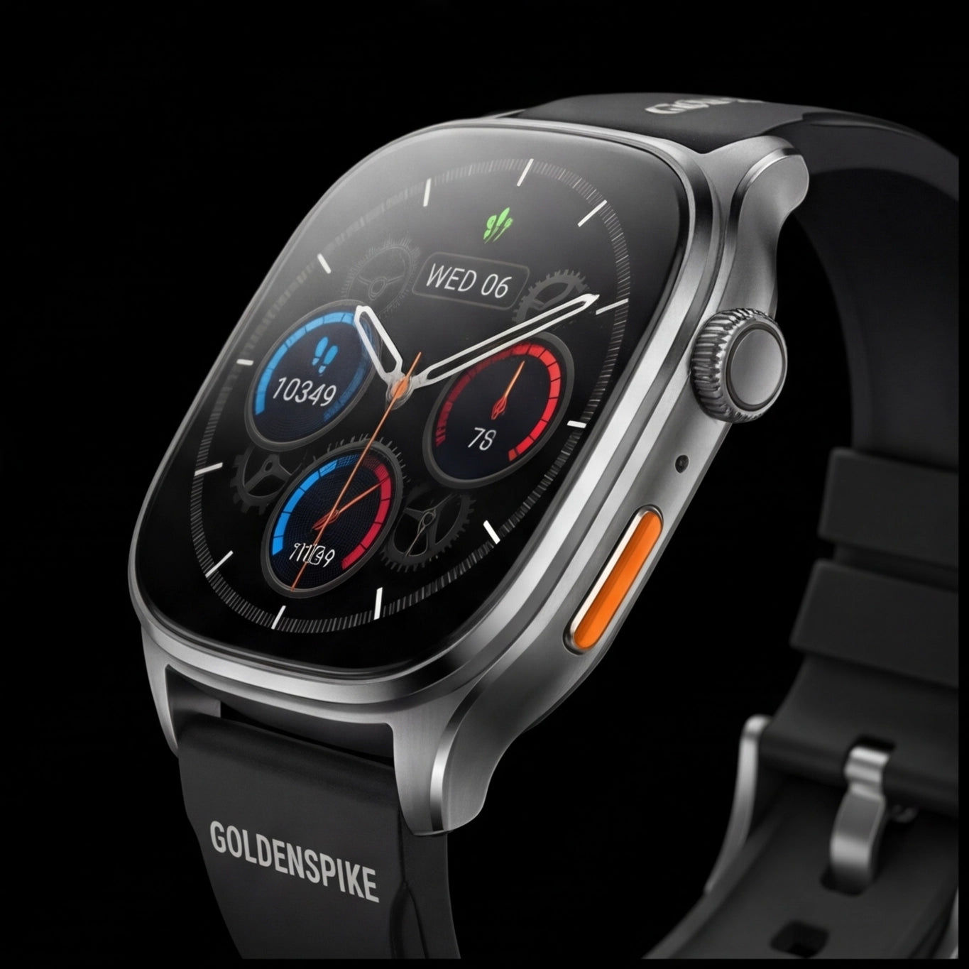 Eway Oeny UltraAI3 smart watch displaying digital time and health tracking features on a sleek black band.