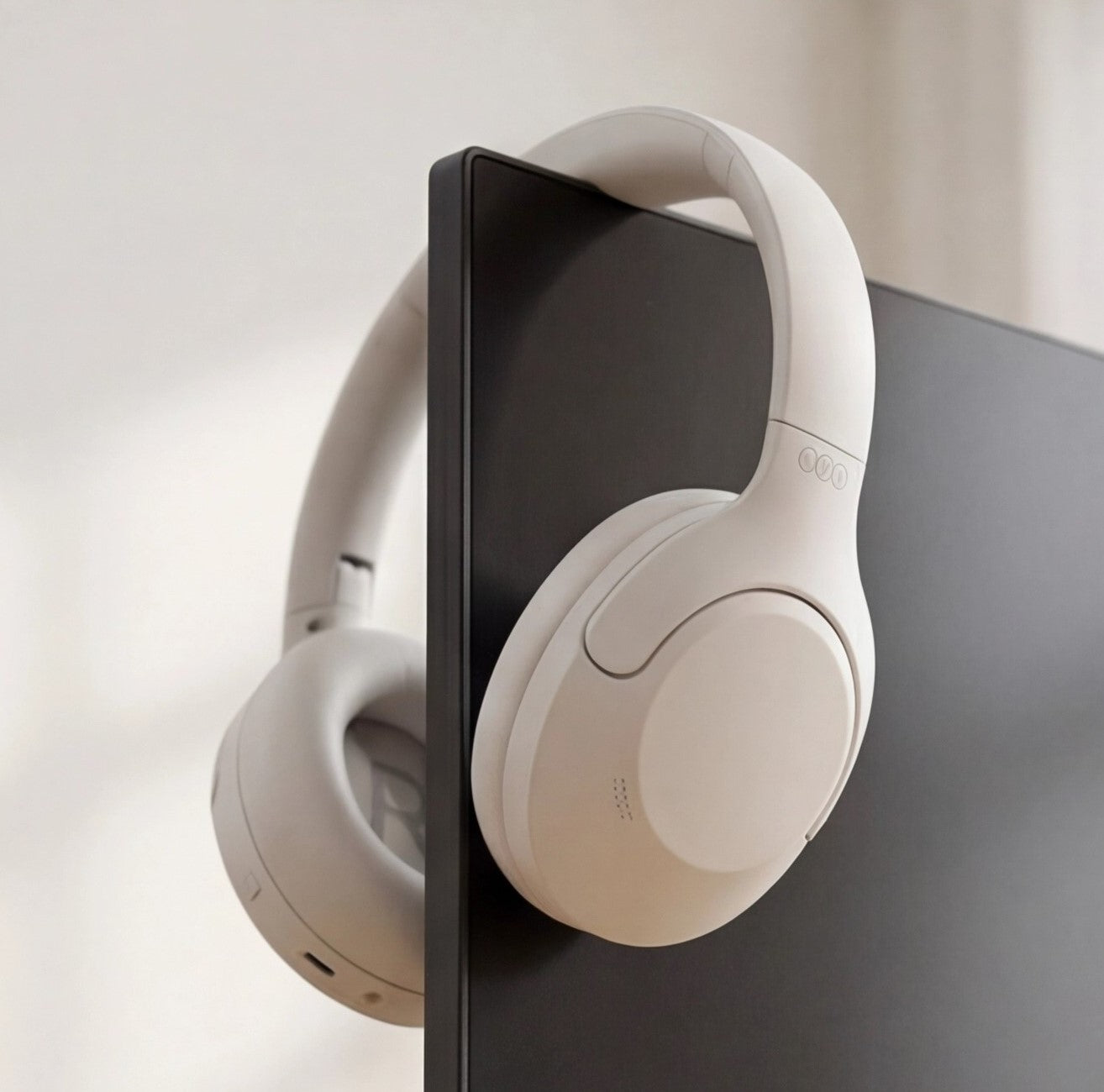 Wireless QCY H3 Lite ANC earbuds from Eway with charging case, in black, showing the earbuds and case on a white background.