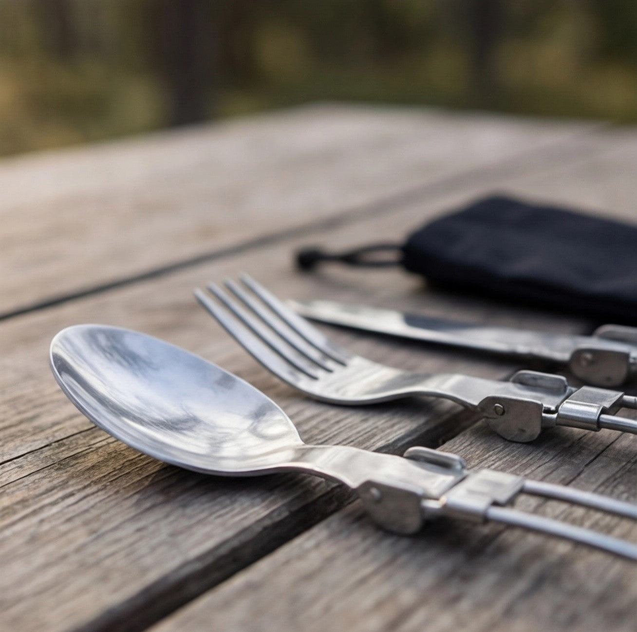 Eway Widesea camping dining utensil set with plates, bowls, and cutlery for outdoor meals, compact and lightweight for camping.
