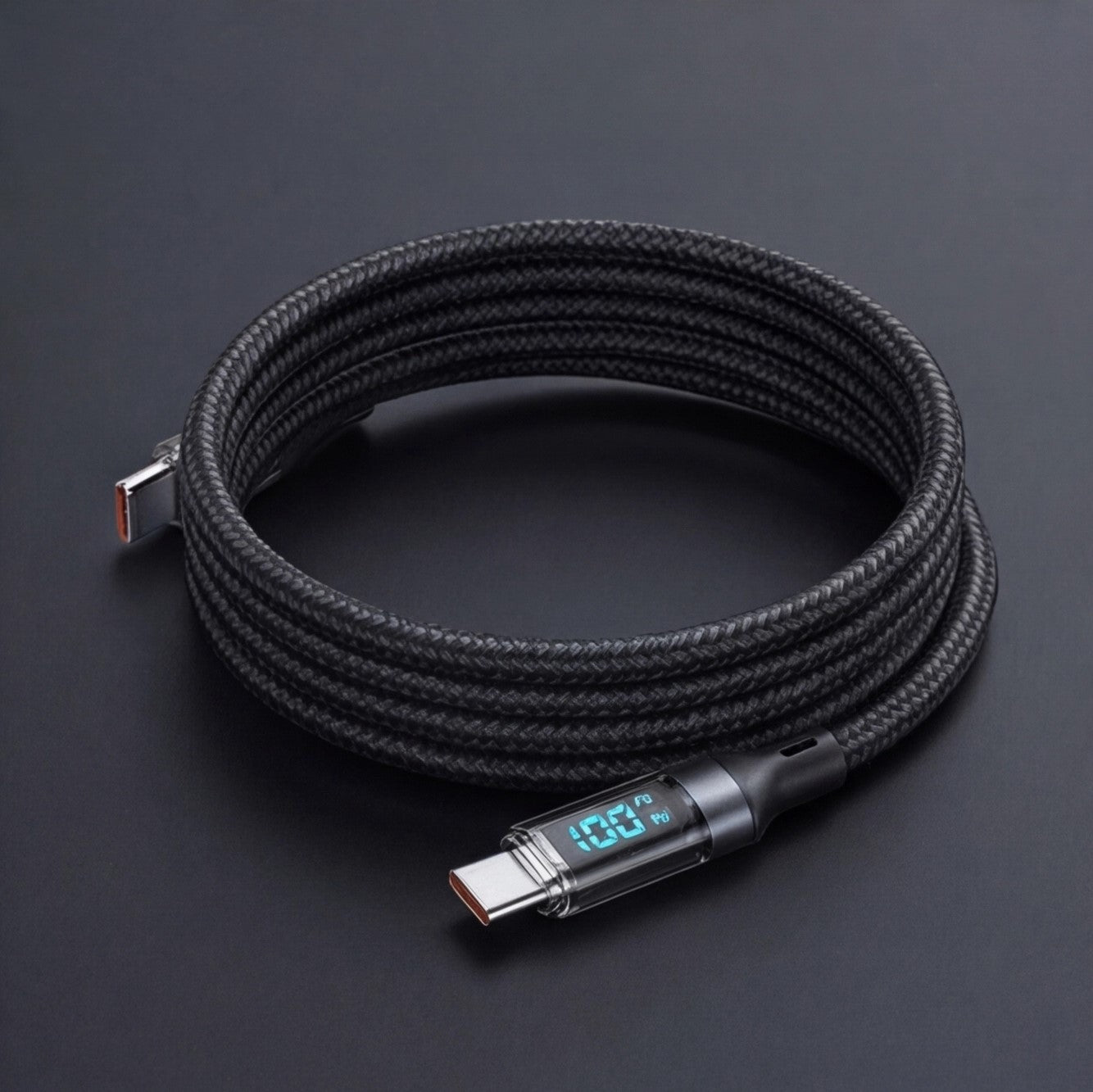 Eway fast charging USB cable with durable red and black design, compatible with smartphones and electronic devices.