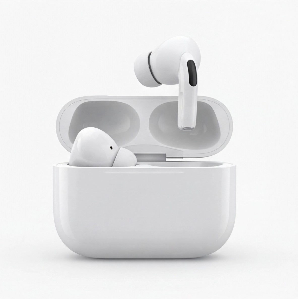 Wireless Jiansu Eway earbuds with sleek design and black finish, shown in a close-up on a plain background.