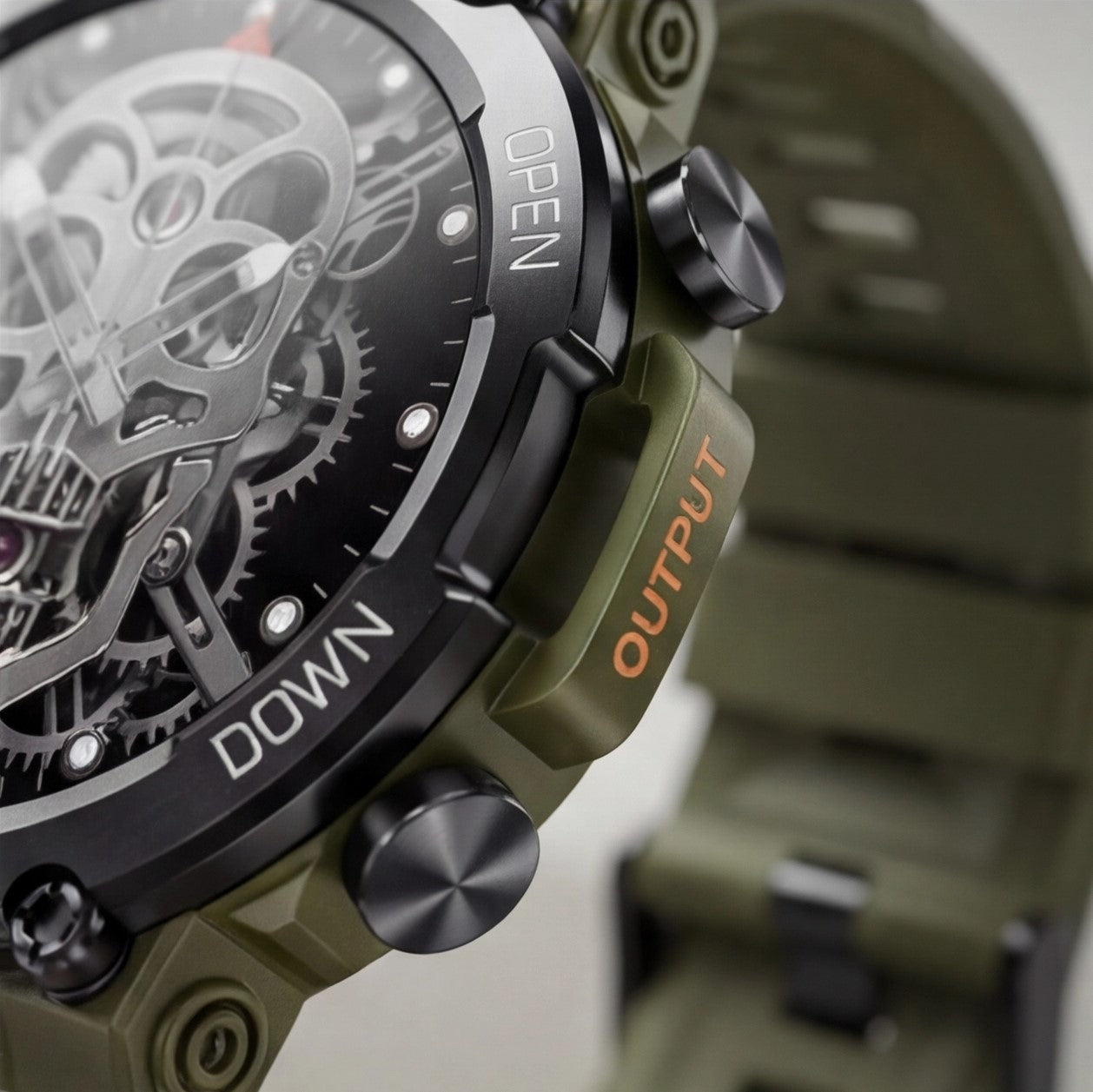 Eway MEVADEN MD56 smart watch with black strap and digital display showing time and fitness tracking features.
