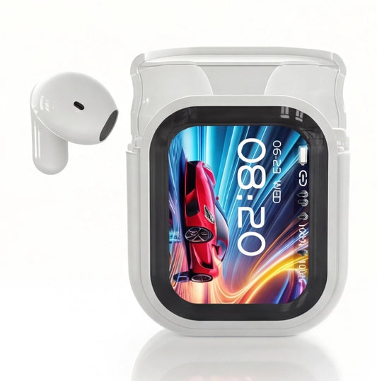 Wireless HTC earphones by Eway with sleek design and ergonomic fit, shown in a close-up image.