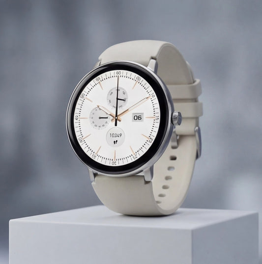 Eway Zeblaze Lily 2 smart watch with black band, digital display, fitness tracking, and sleek design.