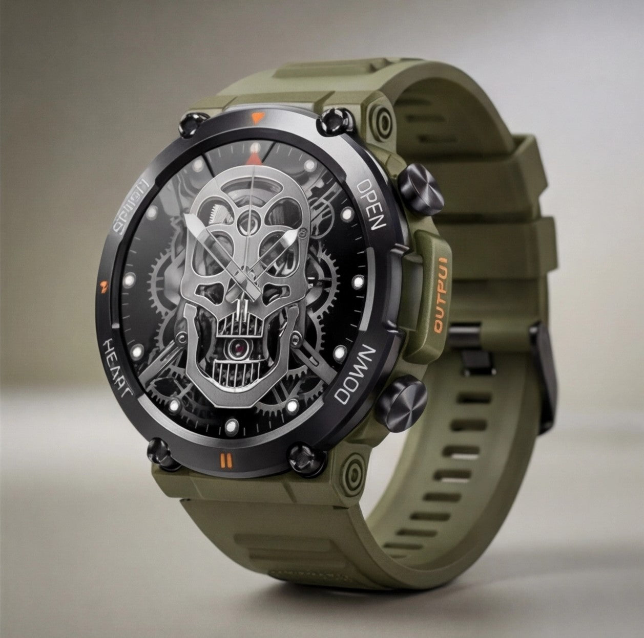 Smart MEVADEN MD56 watch by Eway with digital display and sleek black strap, showing time and fitness tracking features.