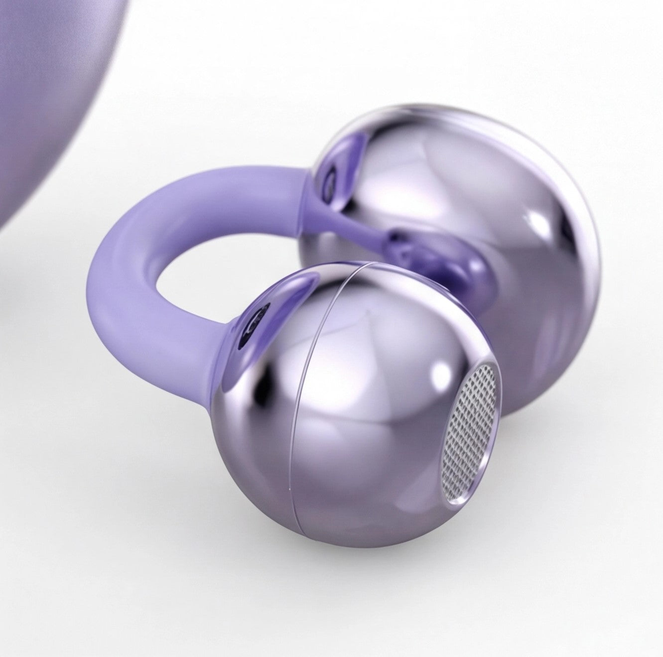 Wireless TWS earbuds with Active Noise Cancellation from Eway, showing sleek black design with ear tips and charging case.