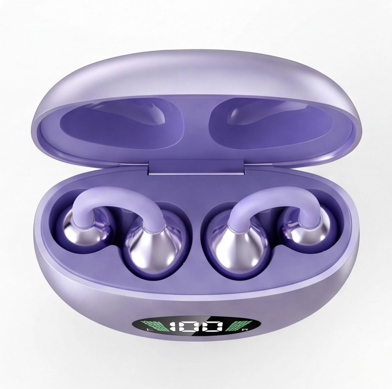 Wireless TWS earphones with Active Noise Cancellation from Eway, showing sleek black earbuds and charging case.