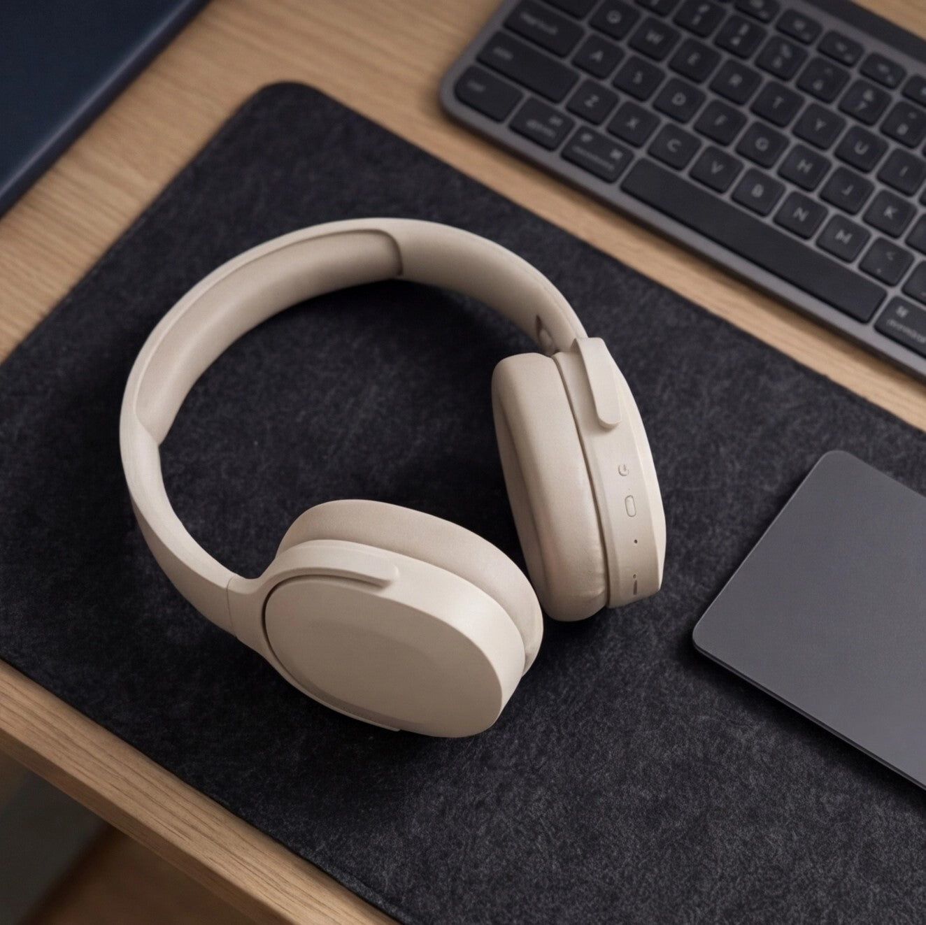 Wireless AyeBeau earphones by Eway with sleek design and in-ear fit, shown in the image.