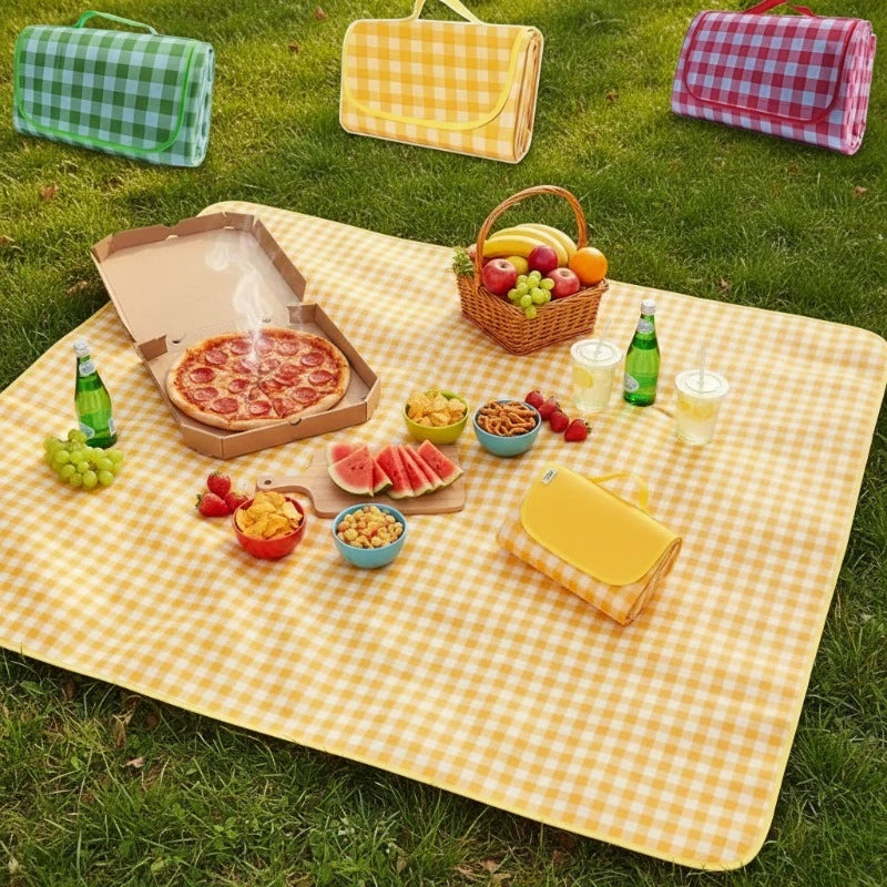 Eway travel cloth rug with colorful geometric patterns, lightweight and portable for outdoor or indoor use.