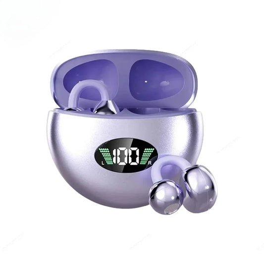 Wireless TWS earbuds with Active Noise Cancellation from Eway, shown in black with charging case and sleek design.