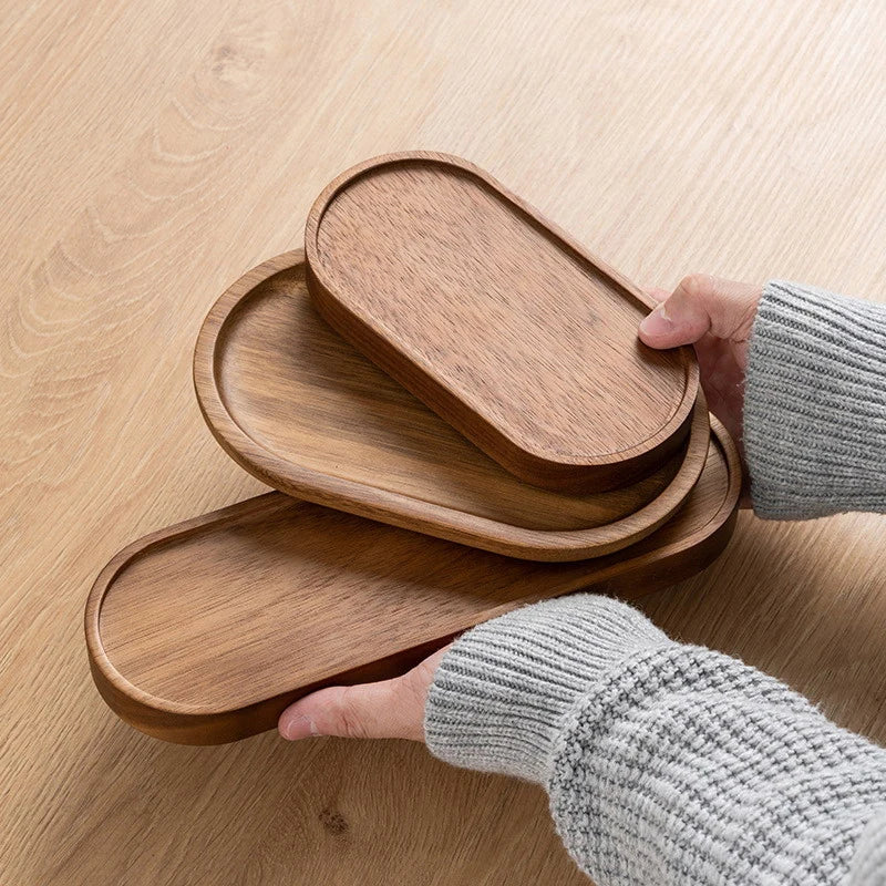 Eway multi-purpose wooden stand with multiple compartments for organizing items, shown in natural wood finish.