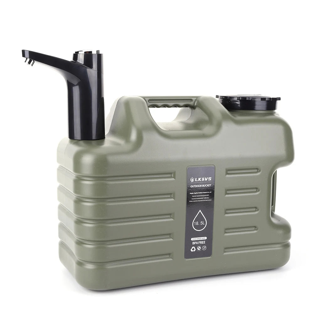 Eway 20-liter portable camping water tank with handle, outdoor water storage for camping and hiking adventures.