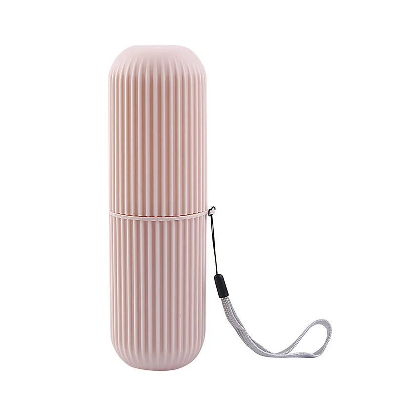 Eway travel toothpaste storage box with toothbrush holder, compact and portable for convenient oral care on the go.