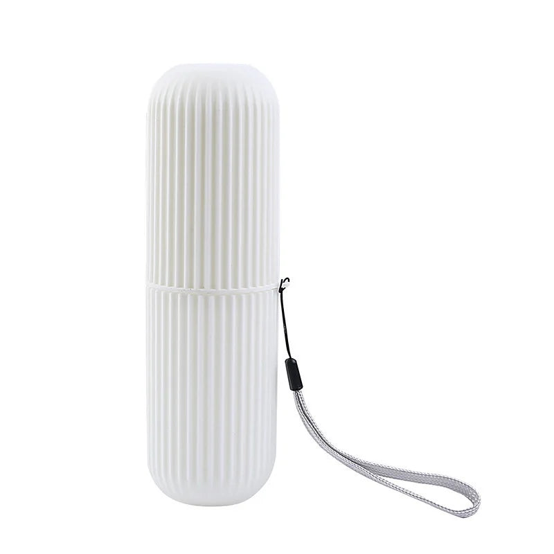 Eway travel toothpaste storage case with toothbrush holder, compact and portable for oral hygiene on the go.