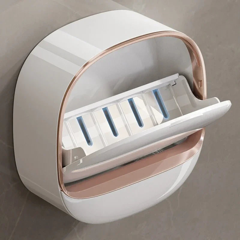 Eway waterproof, non-slip soap dish with secure grip, designed to keep soap dry and stable in wet environments.