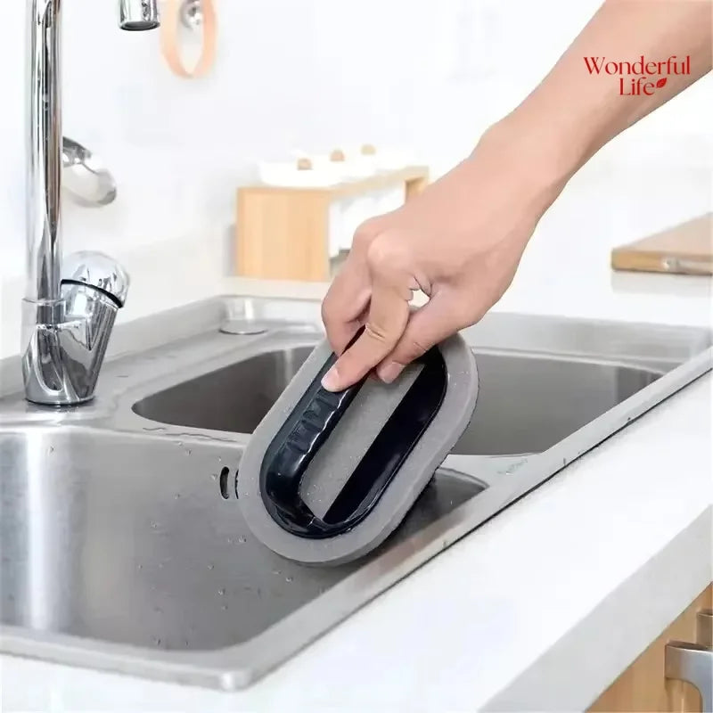 Eway magical cleaning sponge with textured surface, designed for effective scrubbing and stain removal on various surfaces.