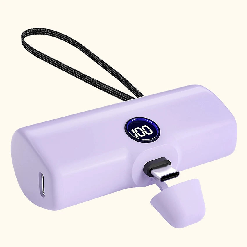 Eway portable power bank with digital display showing battery level, 18W fast charging, compact design, black color.