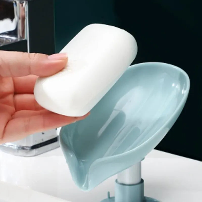 Wall-mounted soap holder by Eway with smart drainage design, no drilling required, made for convenient bathroom organization.