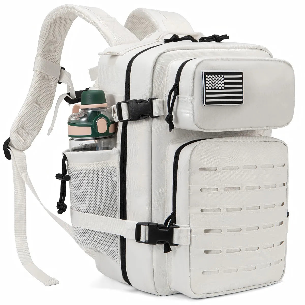 Eway ReFire Gear outdoor backpack with multiple compartments and adjustable straps, designed for hiking and outdoor adventures.