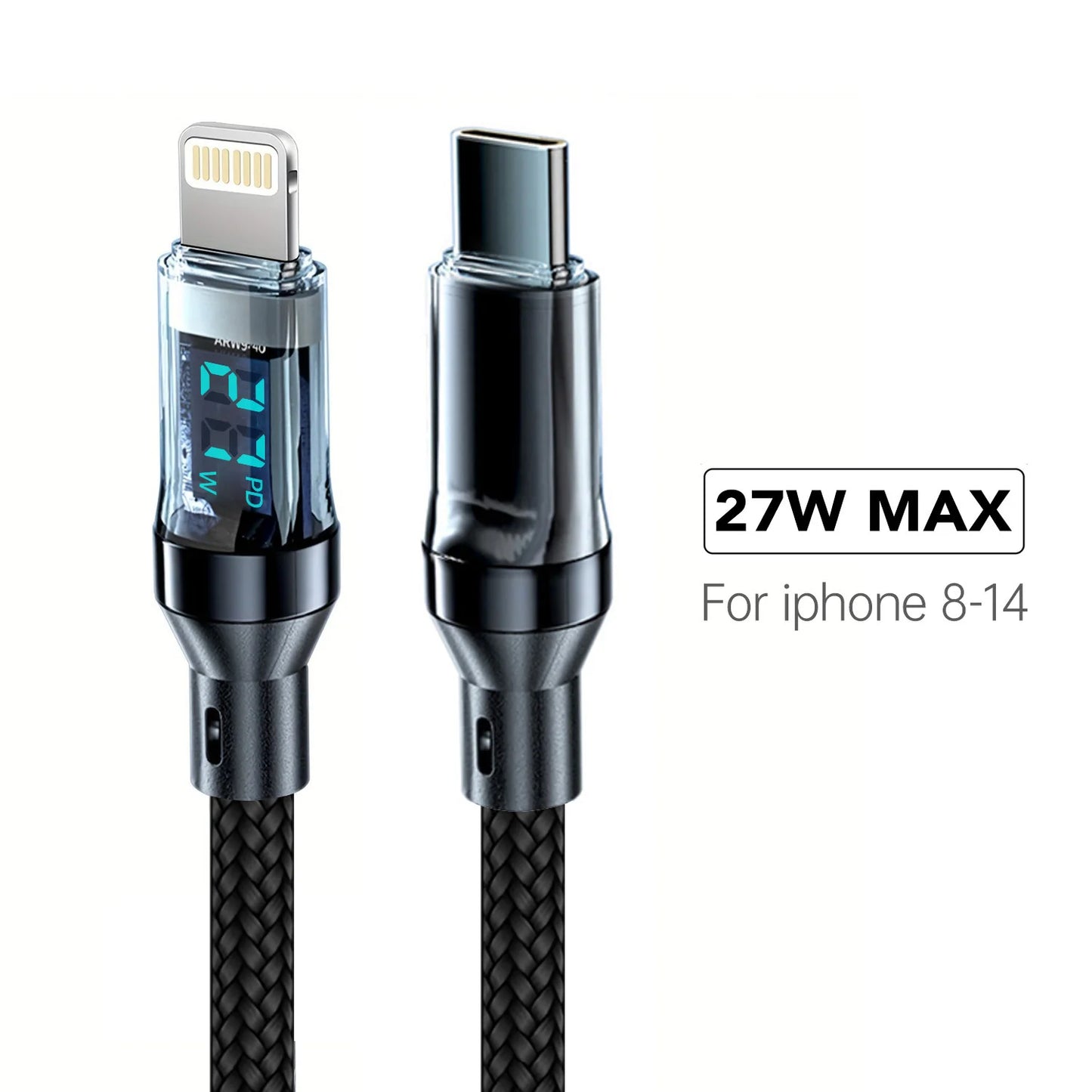 Eway fast charging cable with USB and Type-C connectors, designed for quick device charging and data transfer.