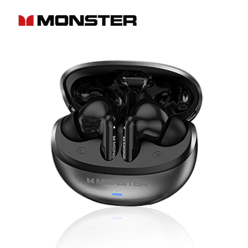 Eway Monster سماعة بلوتوث سوداء مع وسائد أذن مريحة وتصميم عصري، مثالية للاستماع إلى الموسيقى بجودة عالية