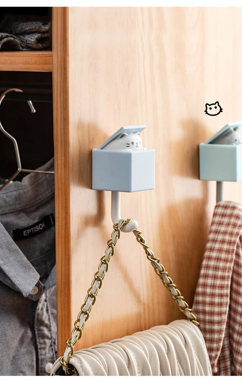 Eway wall-mounted cute multi-purpose storage holder with compartments for organizing household items.