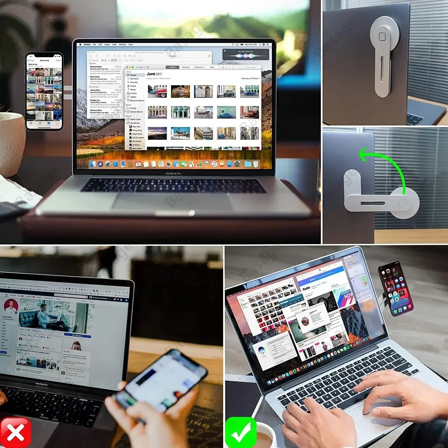 Magnetic phone holder by Eway, sleek and secure, designed to hold smartphones stably in a car or on a desk.