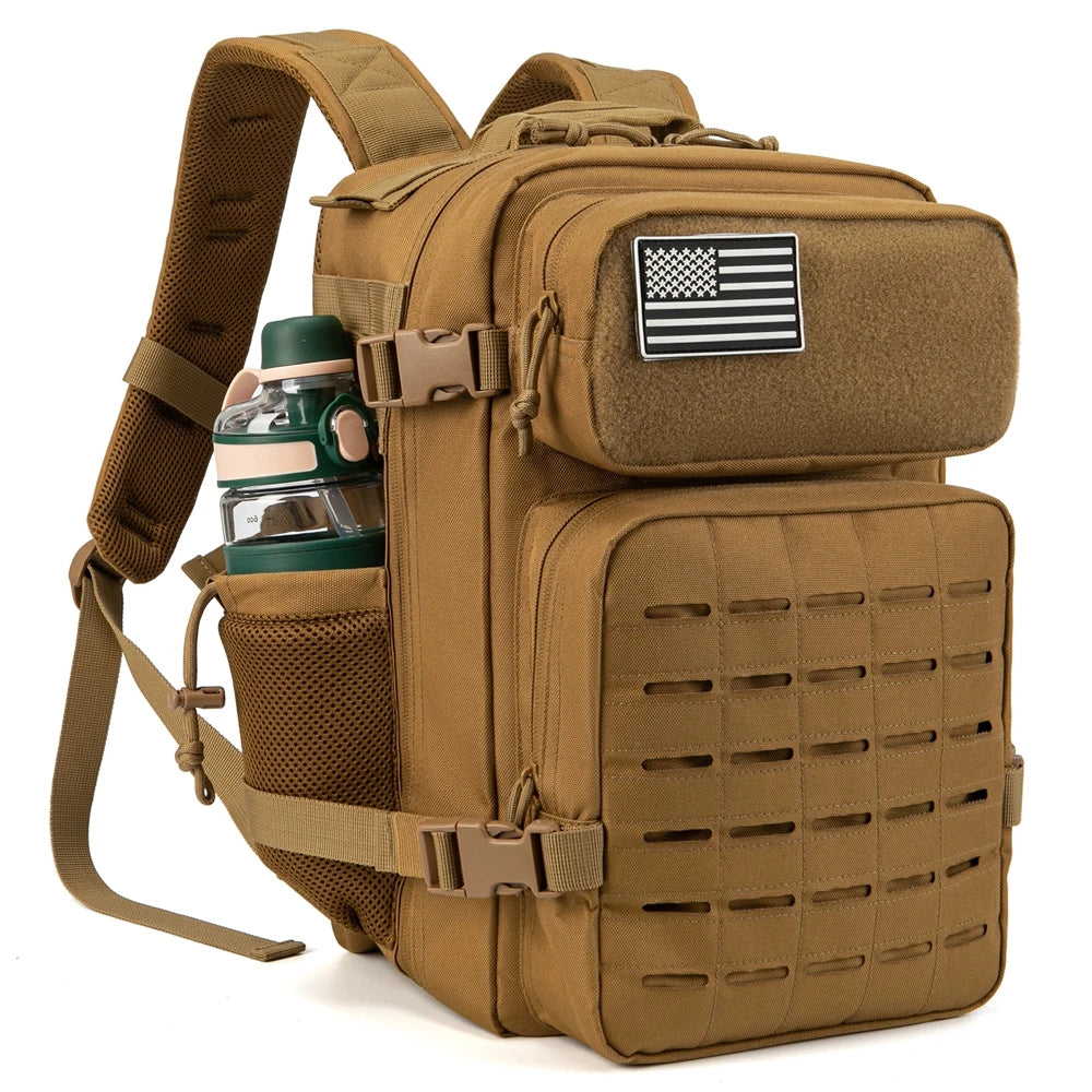 Eway ReFire Gear outdoor backpack with multiple compartments and adjustable straps, designed for hiking and outdoor activities.