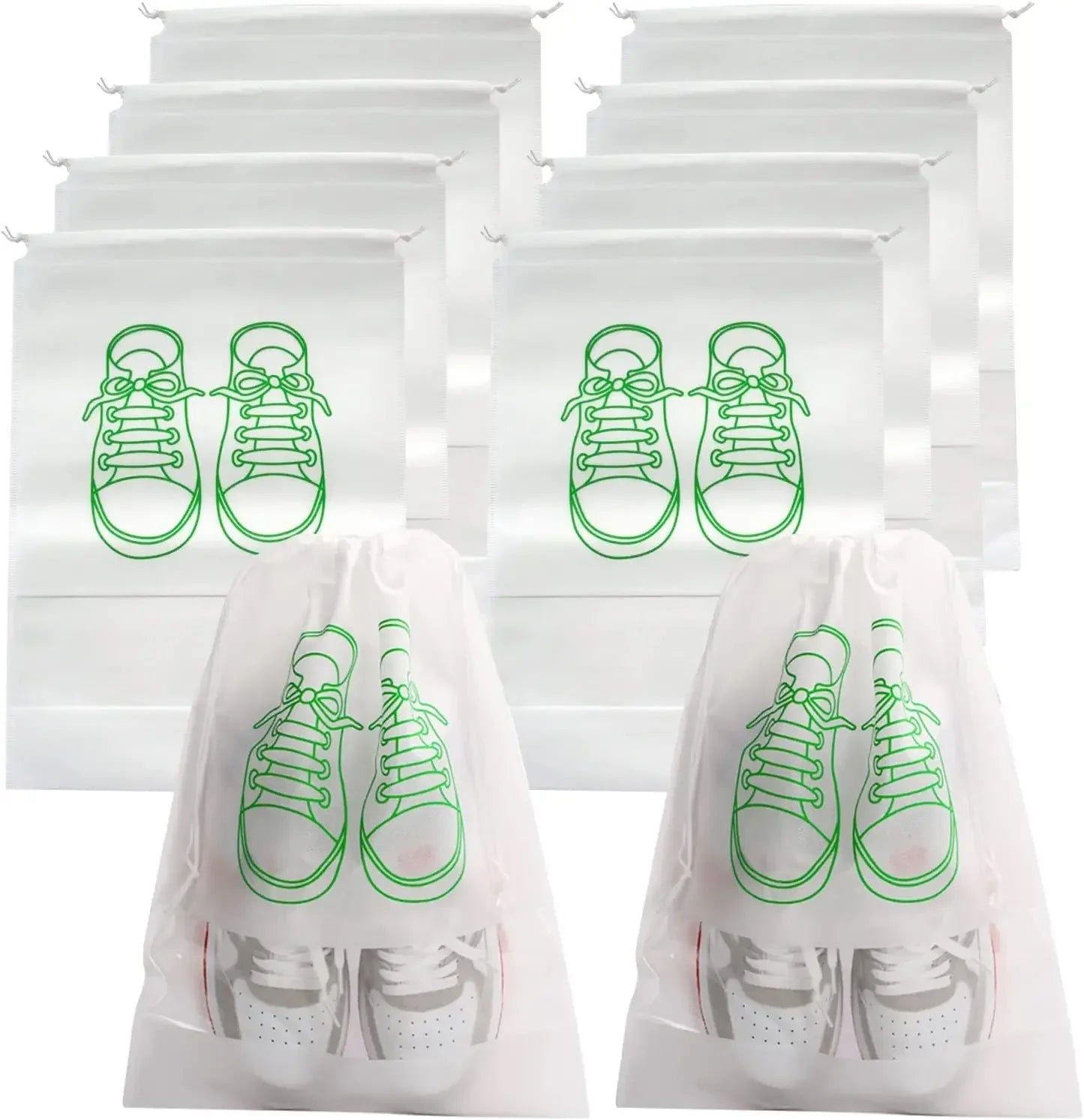 Eway travel shoe storage bag with zipper, compact and lightweight for organizing shoes during travel.