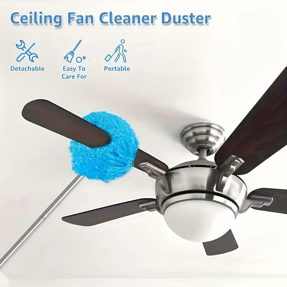 Eway extendable ceiling fan and wall cleaning brush with long handle for dust removal and surface cleaning.