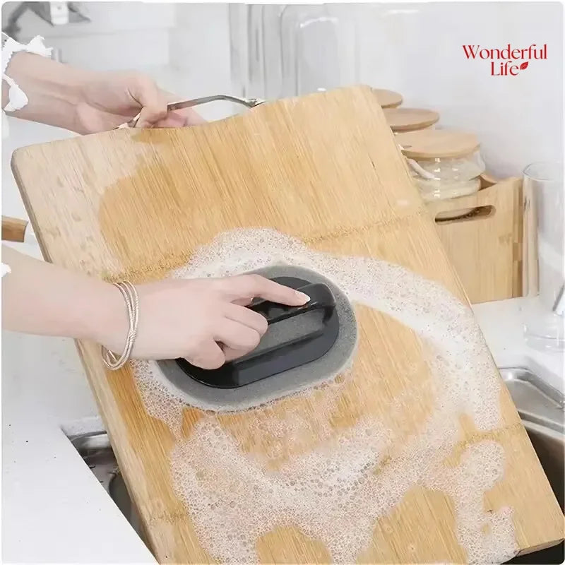 Eway magical cleaning sponge showing its soft, versatile surface for effective dirt and stain removal on various surfaces.