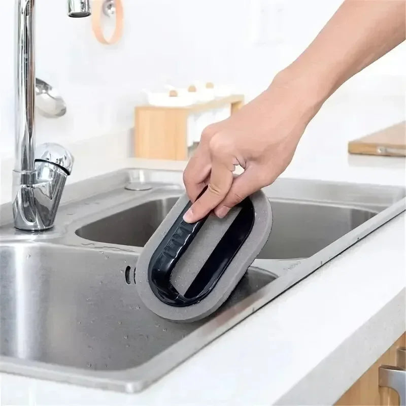 Eway magical cleaning sponge showing its soft, porous surface ideal for easy cleaning and scrubbing chores.