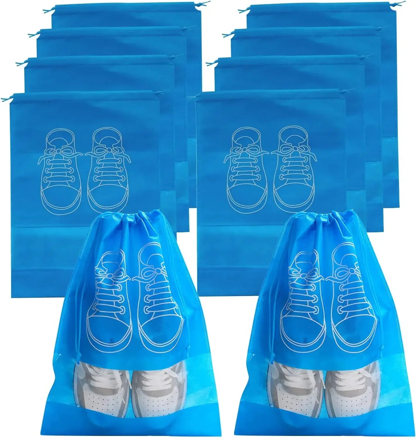 Eway travel shoe storage bags with multiple compartments, lightweight and durable for organizing shoes during trips.
