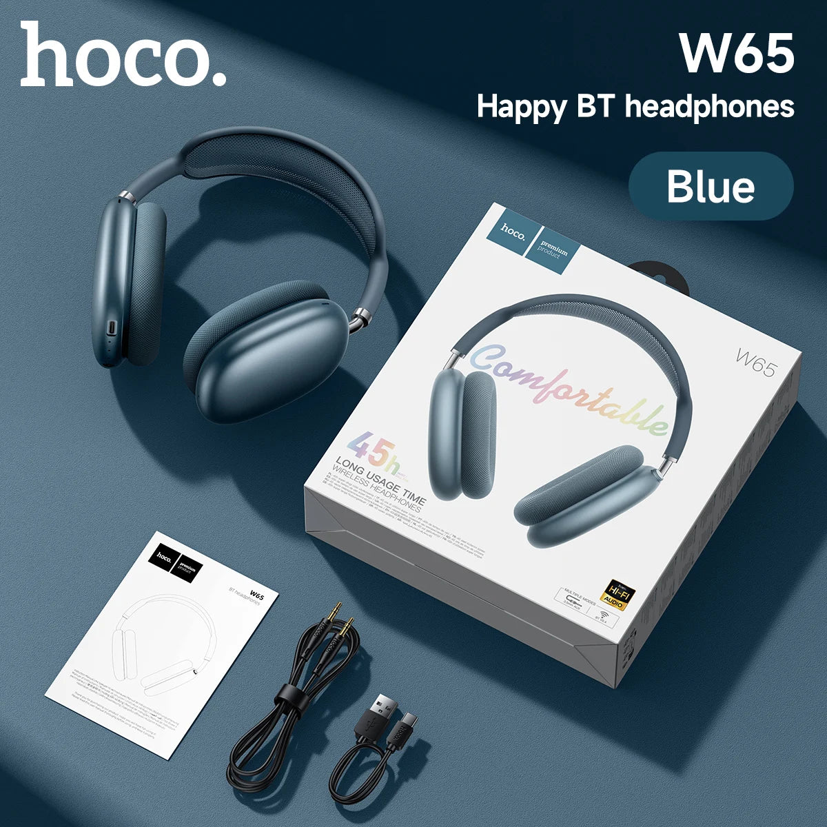 Wireless HOCO earphones by Eway with sleek design and in-ear fit, shown in a close-up image highlighting their modern look.