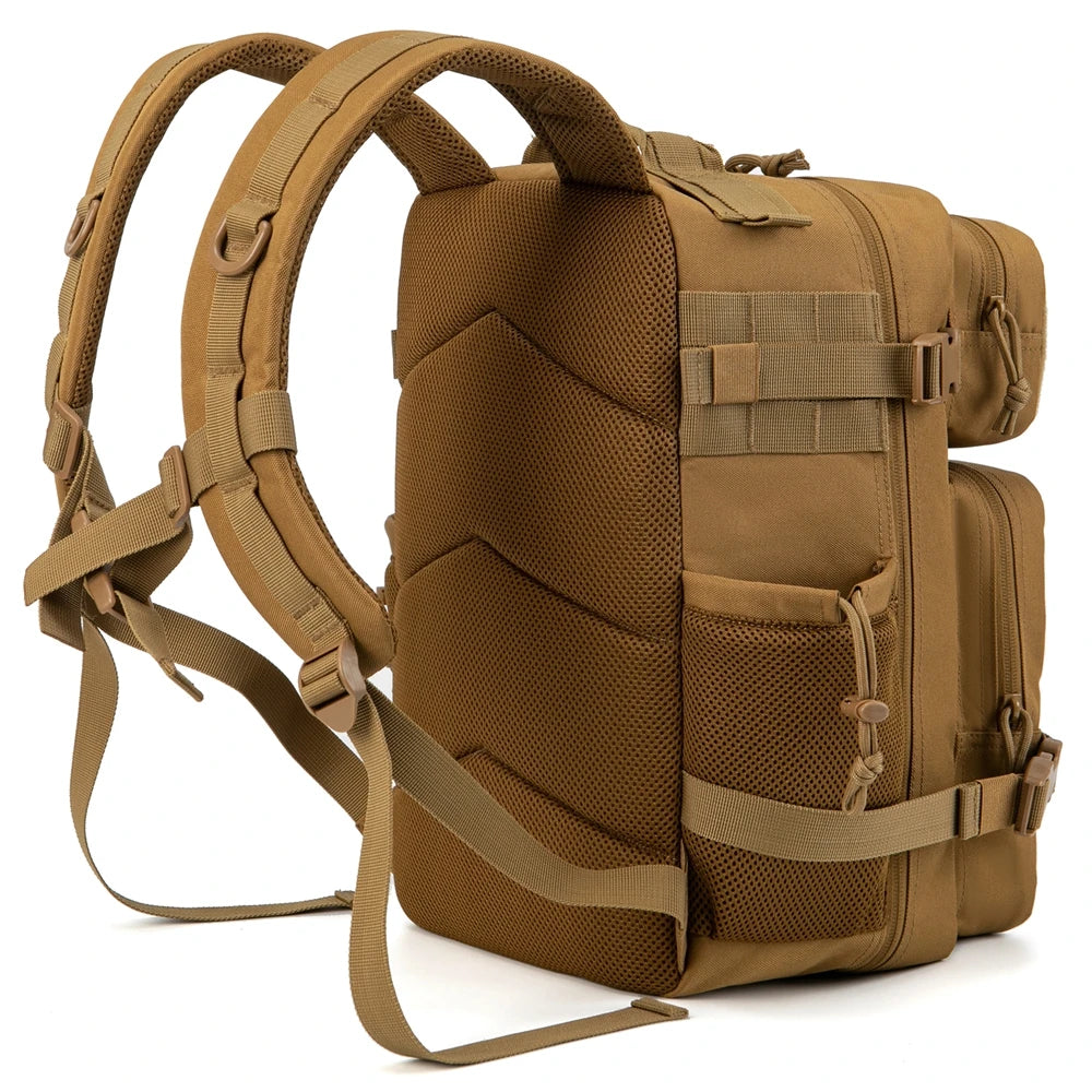 Eway ReFire Gear outdoor backpack with multiple compartments and adjustable straps, suitable for hiking and outdoor adventures.