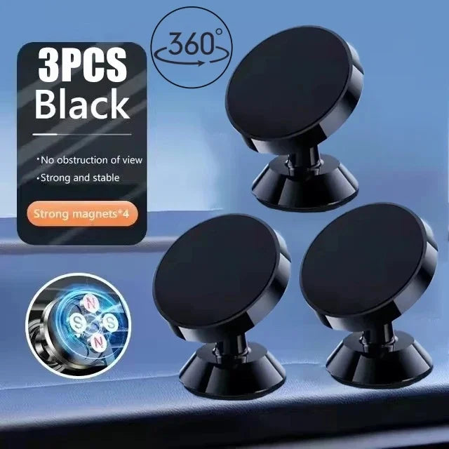 Magnetic phone holder for car by Eway, mounted on dashboard, with smartphone secured in place for hands-free use.
