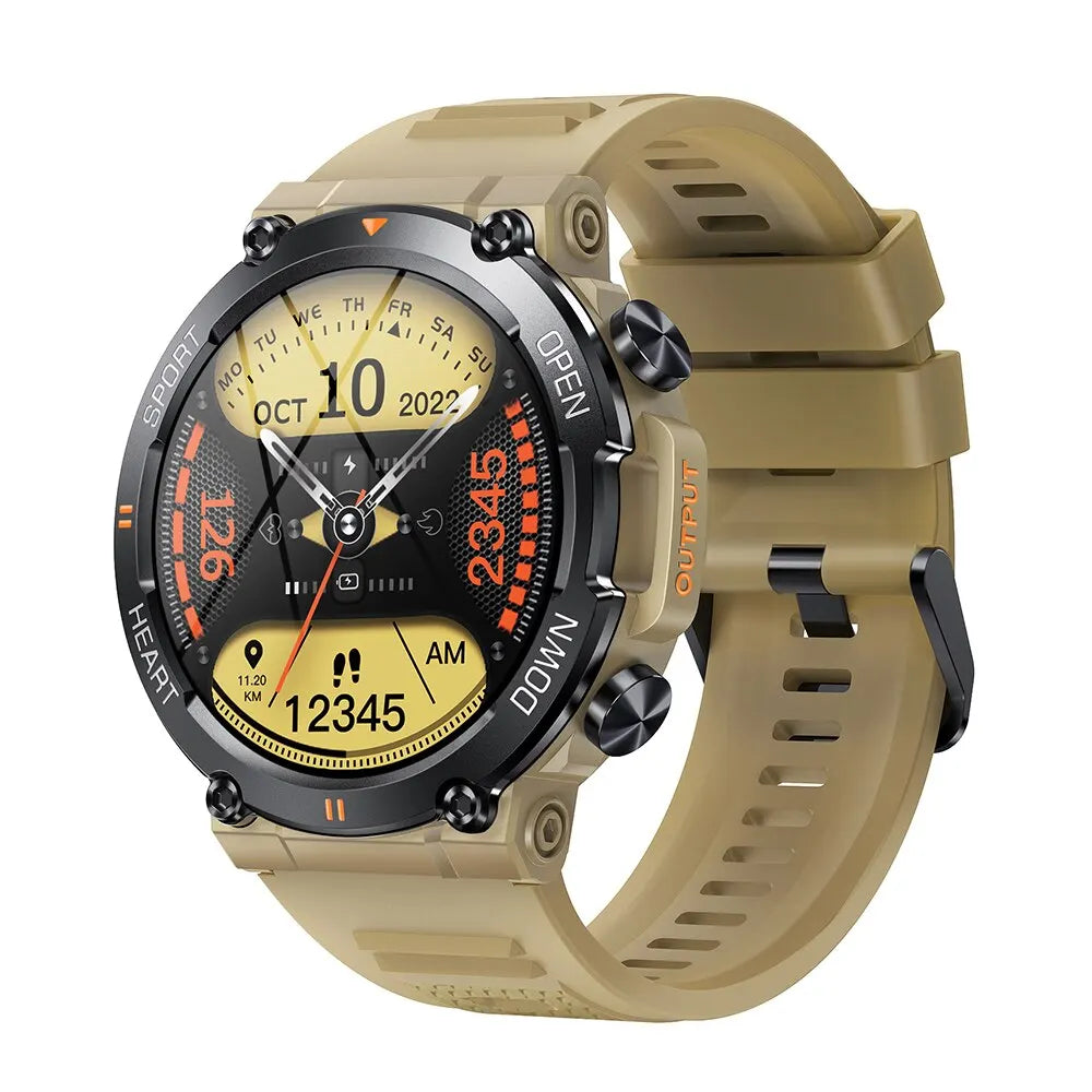 Eway MEVADEN MD56 smart watch with black strap and digital display showing time and health tracking features