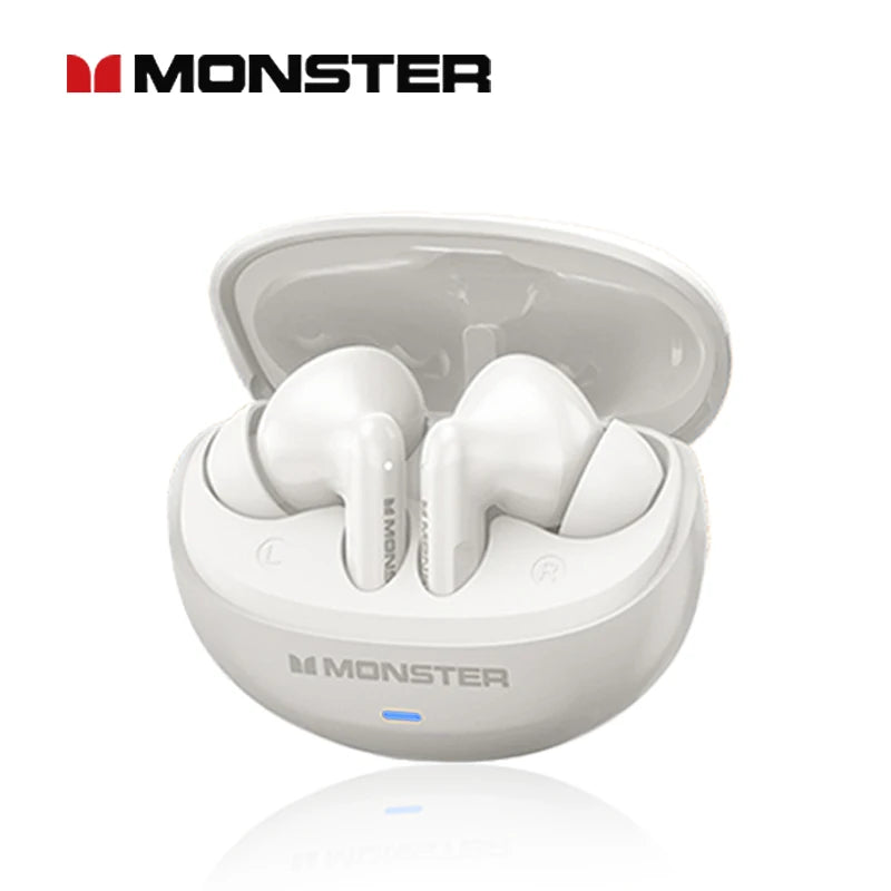 Eway Monster earphones with sleek black design, featuring in-ear headphones and inline microphone for hands-free calls.