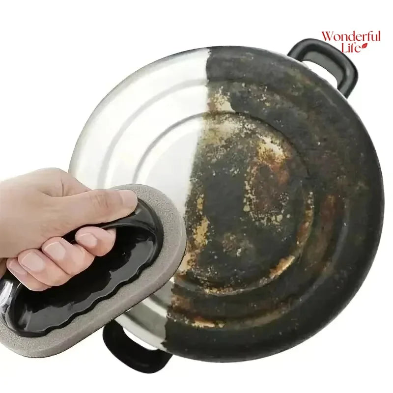 Eway magical cleaning sponge showing its soft, flexible surface ideal for kitchen and household cleaning tasks.