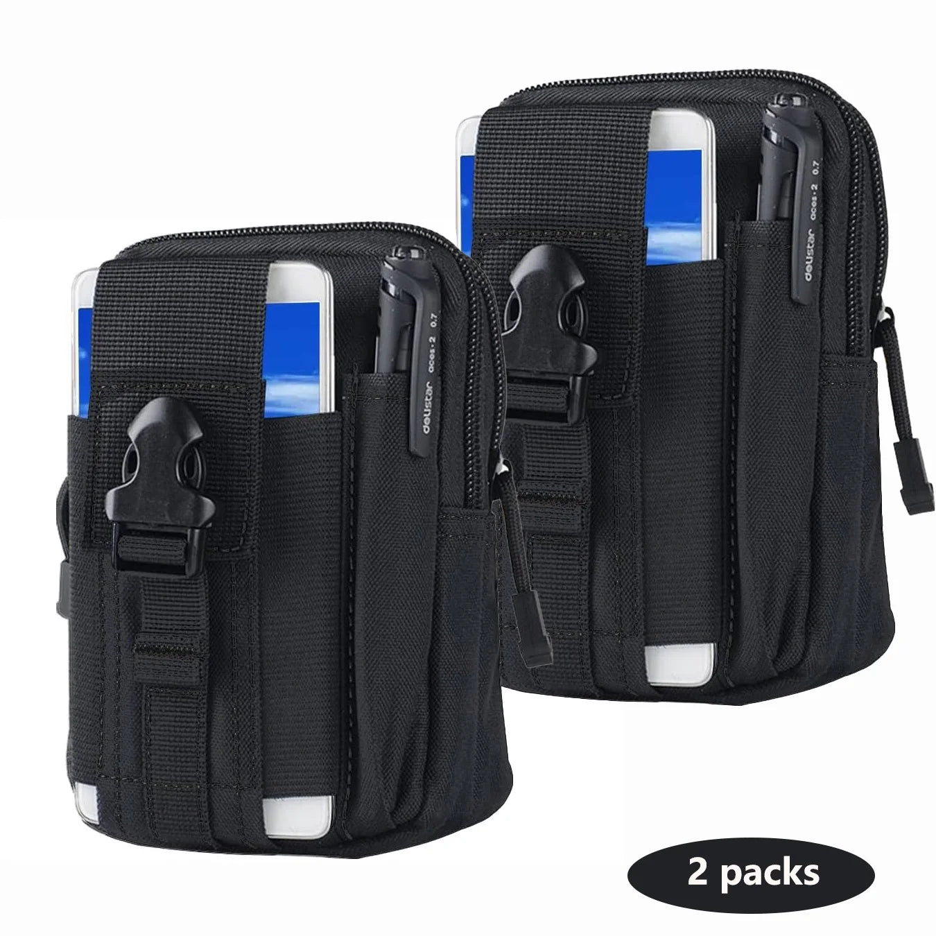 Eway softback backpack with adjustable straps and multiple compartments, shown in black with sleek design.