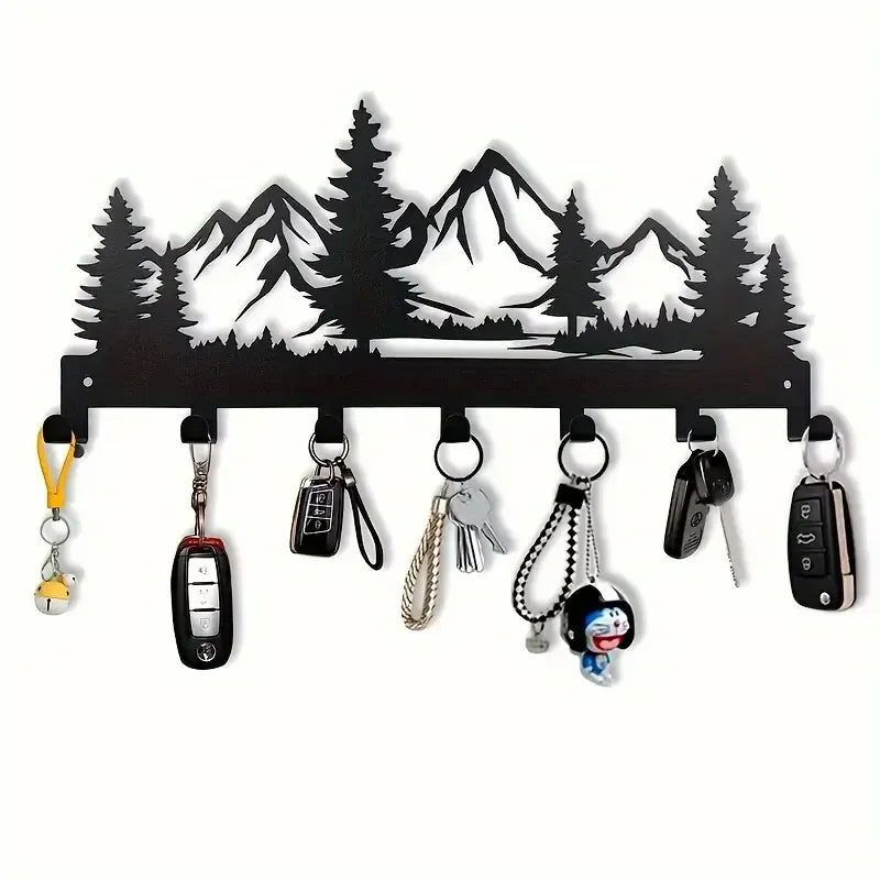 Wall key holder with elegant forest design by Eway, featuring a natural and stylish tree and forest motif for home decor.
