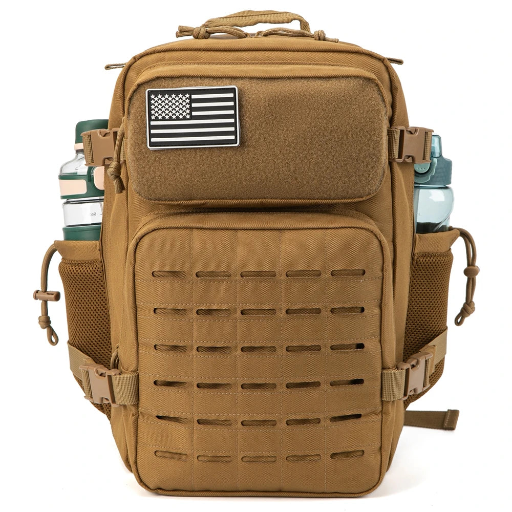 Eway ReFire Gear outdoor backpack with multiple compartments and padded straps, designed for hiking and outdoor activities.
