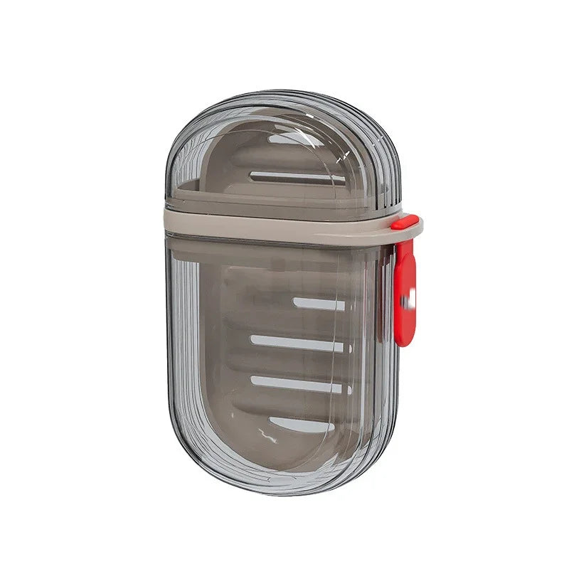 Eway travel soap container with secure lid and drainage, compact and leak-proof for convenient travel and storage.