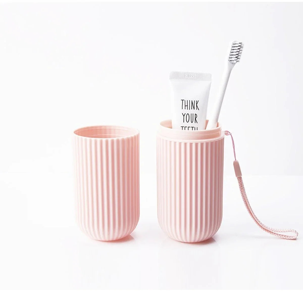 Eway travel toothpaste storage box with toothbrush holder, compact and portable for convenient oral hygiene on the go