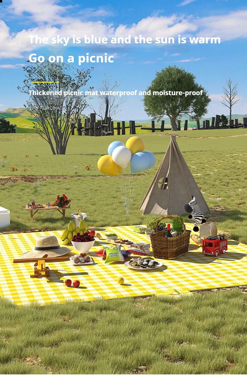 Eway travel fabric rug with colorful geometric patterns, lightweight and portable for outdoor or indoor use.